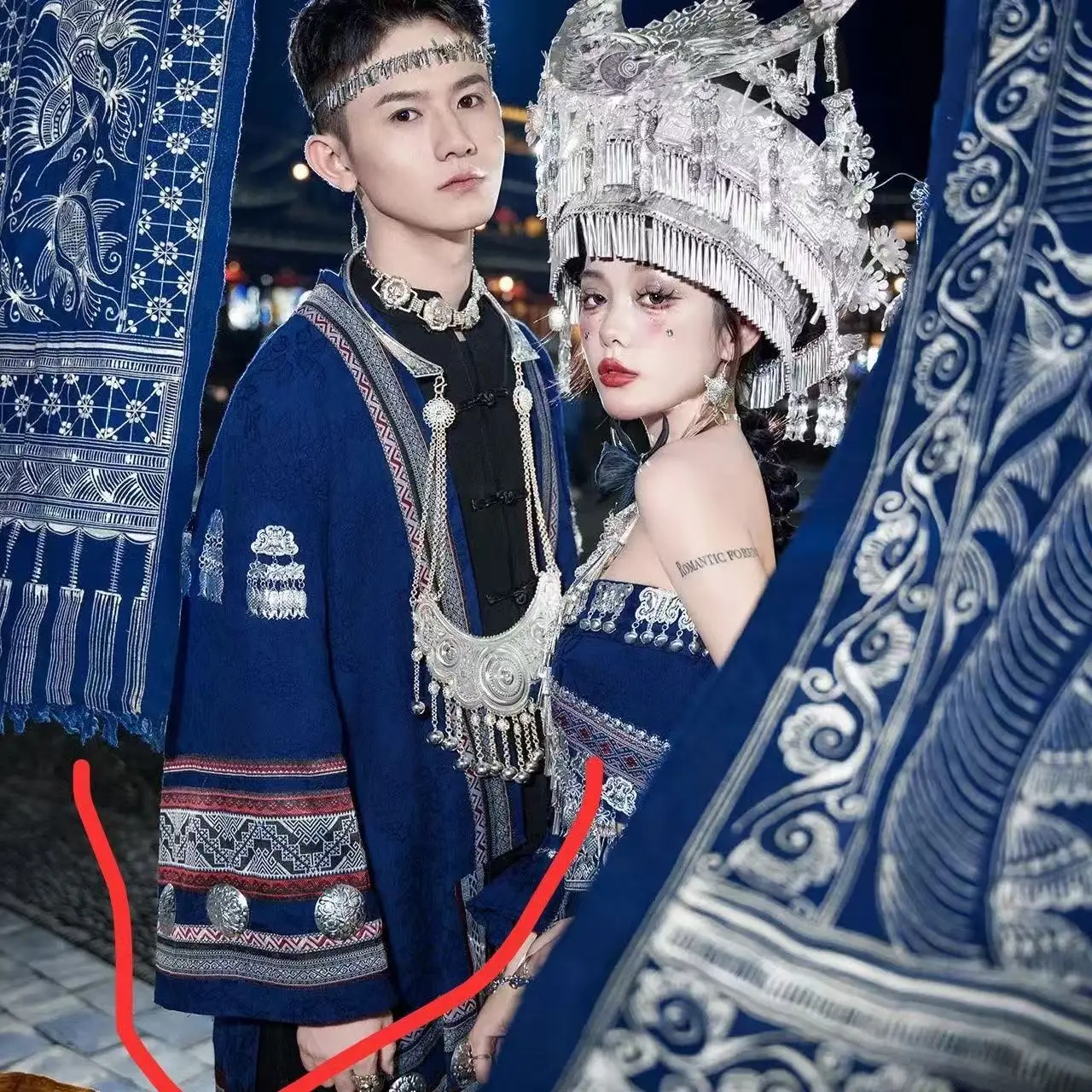 جديد النمط الوطني الرجال همونغ زي التقليدية كرنفال مرحلة الأداء الدعاوى الأقلية العرقية مياو الملابس الذكور #3