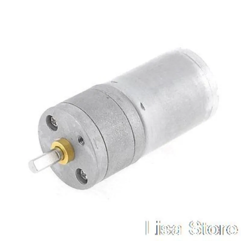 25GA-370 1250RPM Output Speed 4mm Shaft Dia Electric Gearbox Geared Motor 12VDC