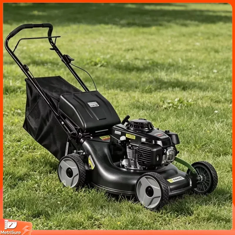 21 Inch 4 Stroke Gas Lawn Mower Self Propelled Push Grass Cutter 65L Bag 10 Height Adjustable Garden Tool for Home Yard Care