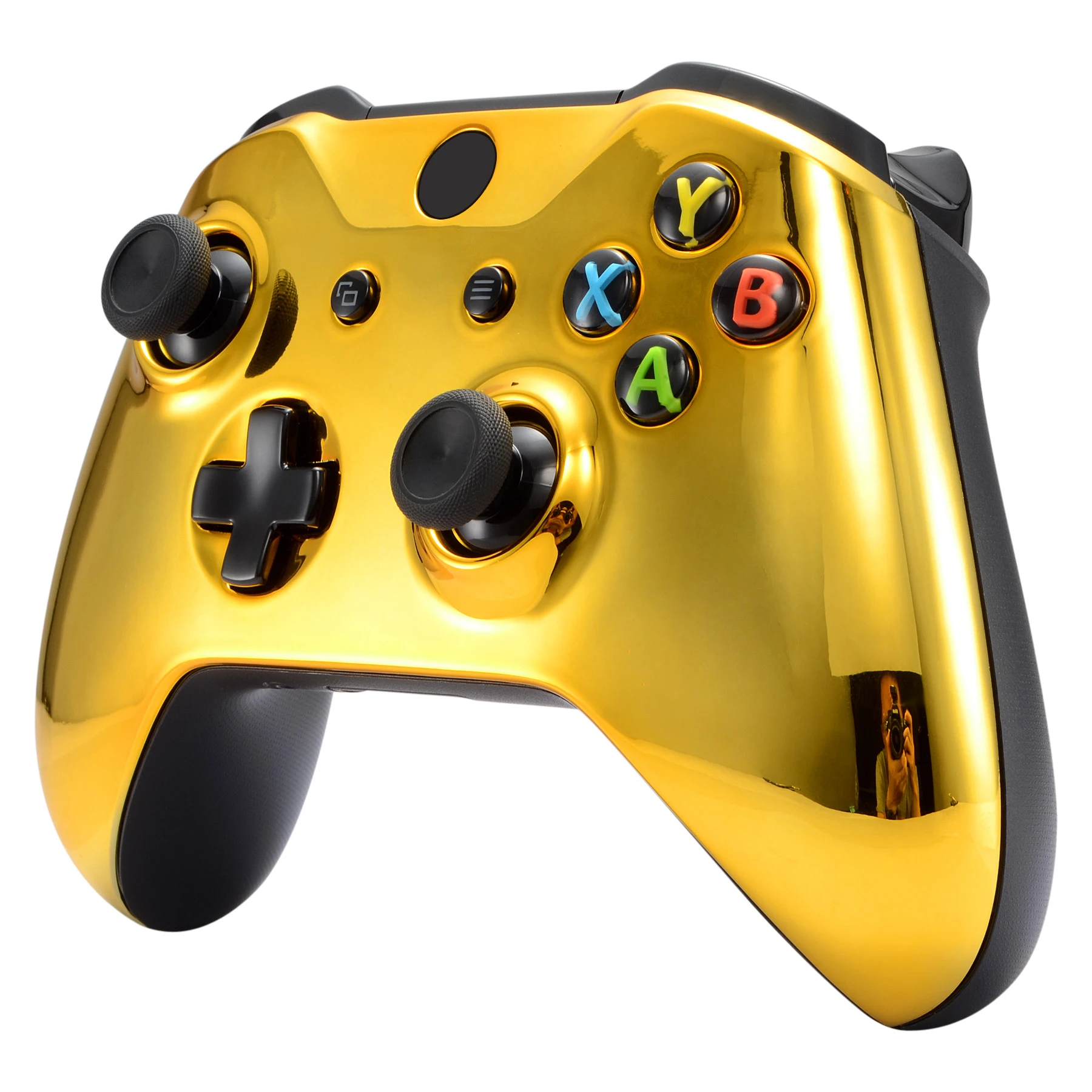 EXtremeRate superior Shell Habitação, peça de reposição para Xbox One S, One X Controller, Chrome Gold, modelo 1708