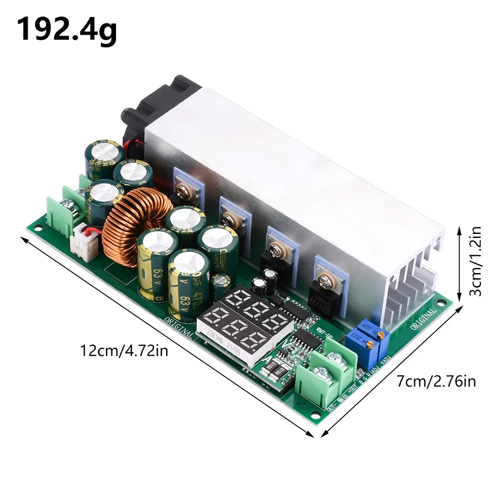 Step-down Power Supply Module DC12-80V to DC2.5V-50V 20A 600w Adjustable DC-DC DC Voltage Regulator