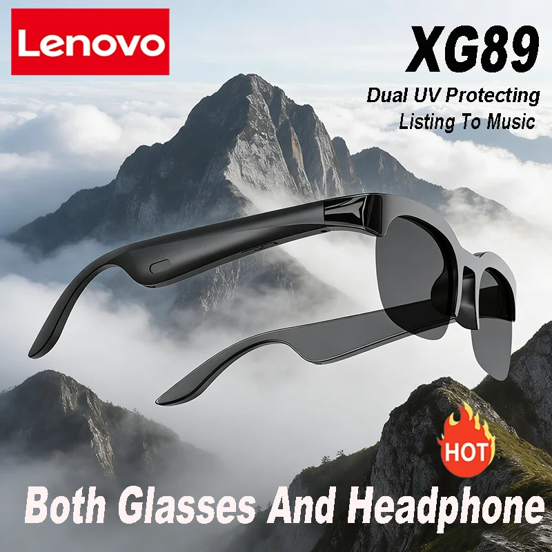 

Lenovo AI Smart Translator Sunglasses Multifunctional Bluetooth Hands-free Suitable For Traveling​ Driving Glasses Headphones