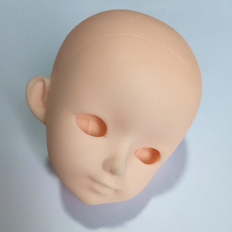 30Cm Doll Plain Head Handmade Material Toy Accessories Vinyl Eye-opening No Makeup Naked Baby Head Doll