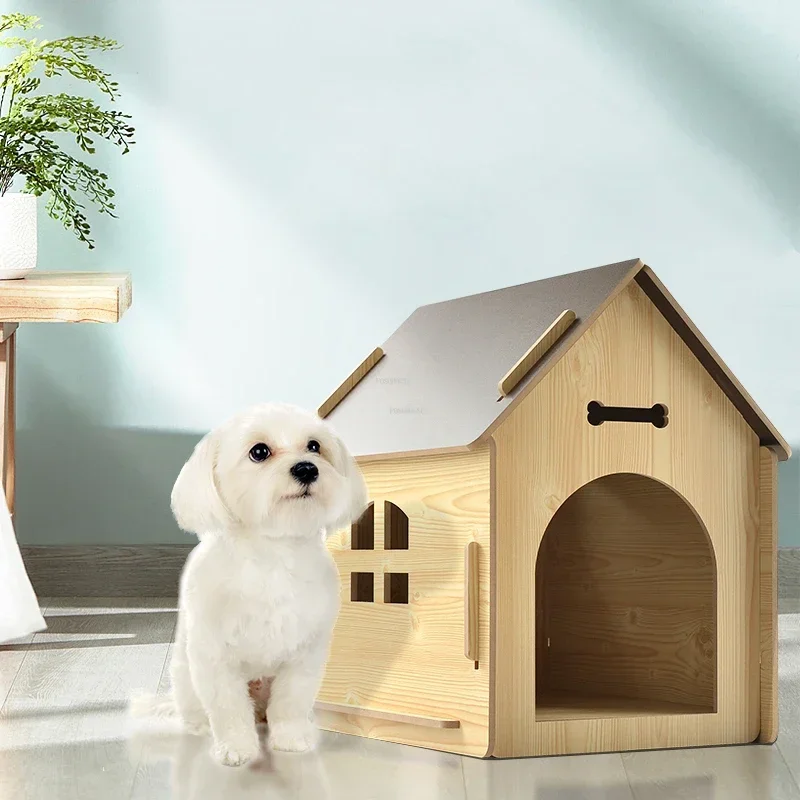 Modern Wooden Kennels Indoor Dog Houses Four Seasons Universal House for Dogs Outdoor Multipurpose Dog House Cat House