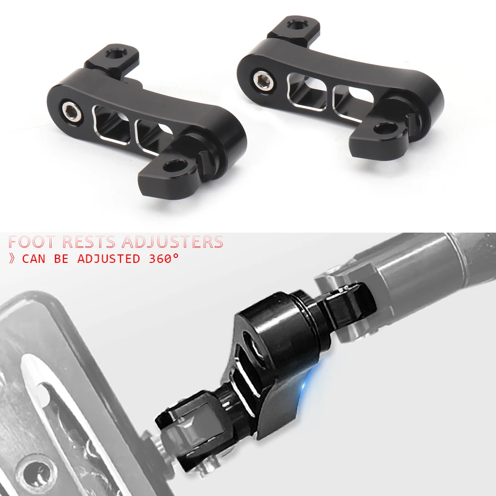 

Universal Motorcycle Accessories Black and Silver Passenger Foot Rest Footpegs Brackets For Sportster Dyna Softail Touring