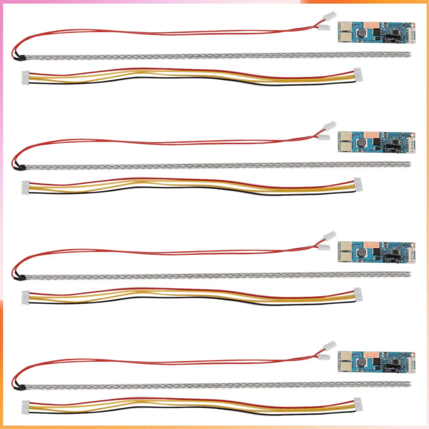 

A93Z 4Pcs 355Mm LED Backlight Strip Kit For Update CCFL LCD Screen To Monitor
