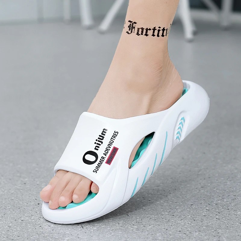 Neue Massage-Hausschuhe für Herren, Indoor-Outdoor-Sandalen, Strand-Freizeitschuhe, bequeme Slides für Herren und Damen, Hausschuhe in großen Größen 46 47 – Detail 12