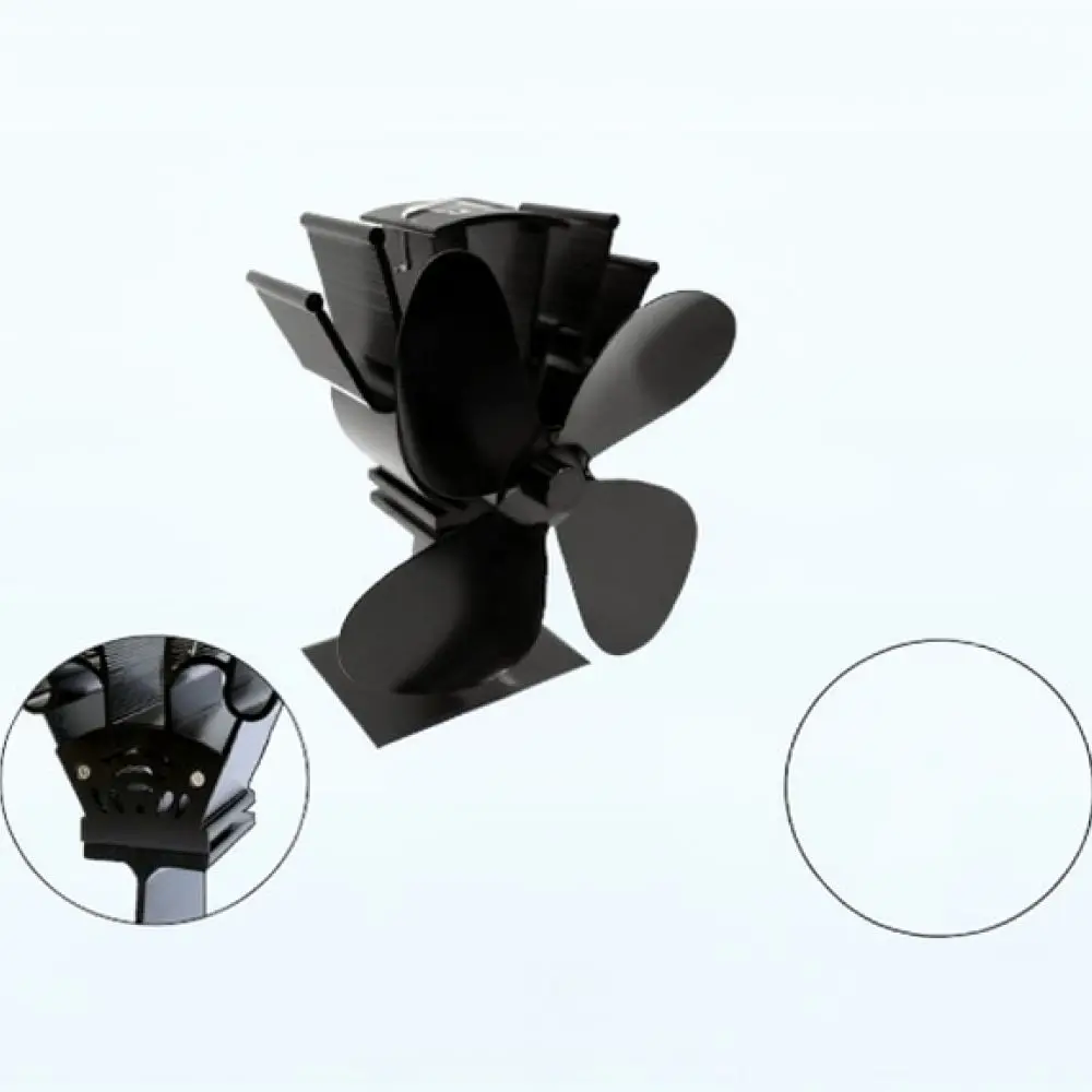 Modern Design Heat Powered Stove Fan 8 Leaves Fireplace Blower Aluminum Energy Saving Silent Heat Distribution Tool