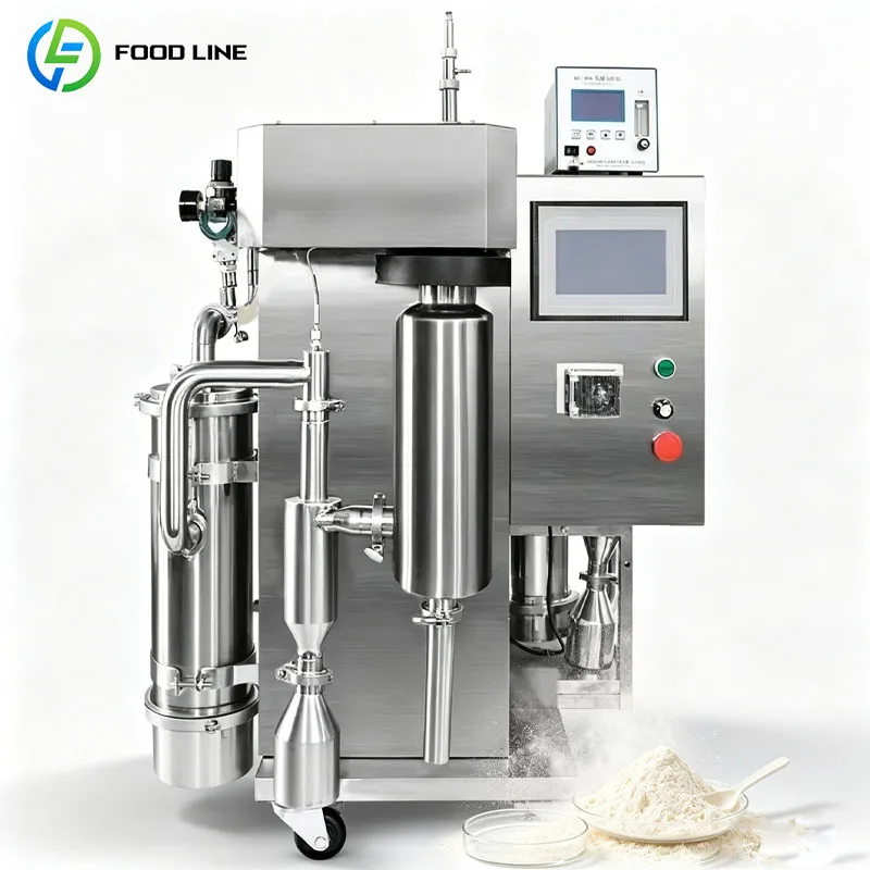 Mini Spray Dryer Protein Collagen Enzyme Probiotic Nutritional Supplement Processing Customized