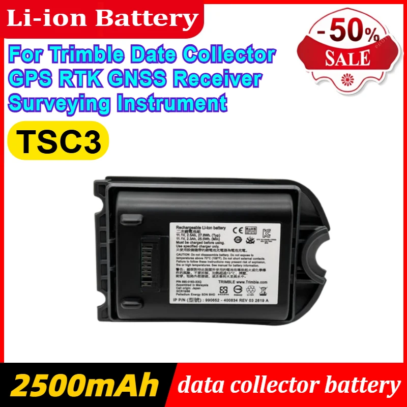 2500mAh 11.1V TSC3 Battery for Trimble Date Collector GPS RTK GNSS Receiver Surveying Instrument Rechargeable Li-Ion Battery