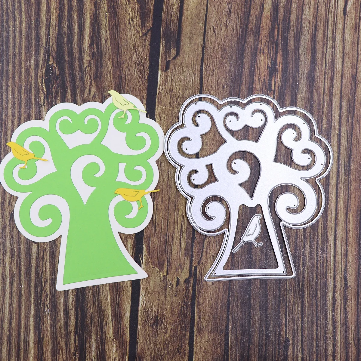 2Layered Tree Metal Cutting Dies for  Making Stencils Background scrapbooking Supplies Embossing Album Paper Card Molds