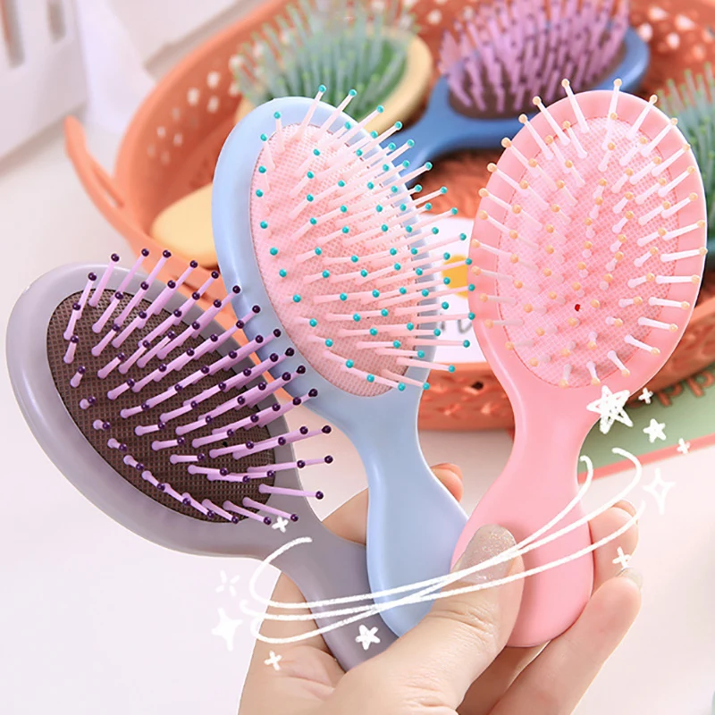 1PC Mini Soft Bristles For Women Girls Kids Wet Hair Brush Hair Combs Small Pocket Travel Hair Brush Hair Combs