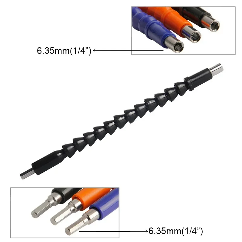 295mm 360 degrees Screwdriver Bend Universal Adapter Extension Rod Drill Bit Flexible Shaft Electrical Tool Accessories