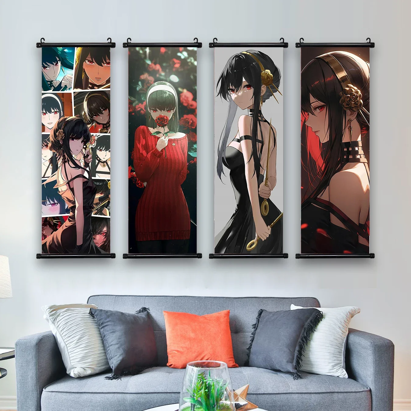 SPY FAMILY Hanging Scroll Poster Wallpaper Wall Artwork Canvas Painting Picture Print Sexy Home Decoration Hot Anime Art Gift