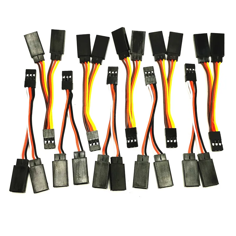 5Pcs JR/Futaba Style Servo Splitter Cable 1 Male to 2 Female Dupont 2.54 Connector Extension Wire for RC Car Airplane Helicopter