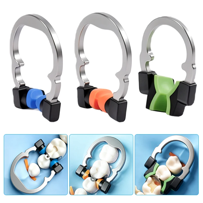 

Dental Sectional Matrix System Set Dental Matrices Clip Ring 3 Sizes NiTi Clamp Ring Tooth Restoration Dentist Tools