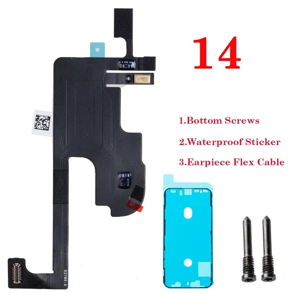 Earpiece Proximity Light Sensor Face Recognition Function Ribbon Flex Cable for IPhone  14 Plus Pro Max NO Speaker