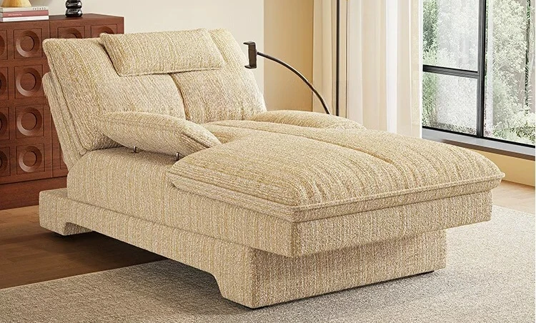 Electric concubine lazy multi-functional recliner single removable and washable fabric sofa