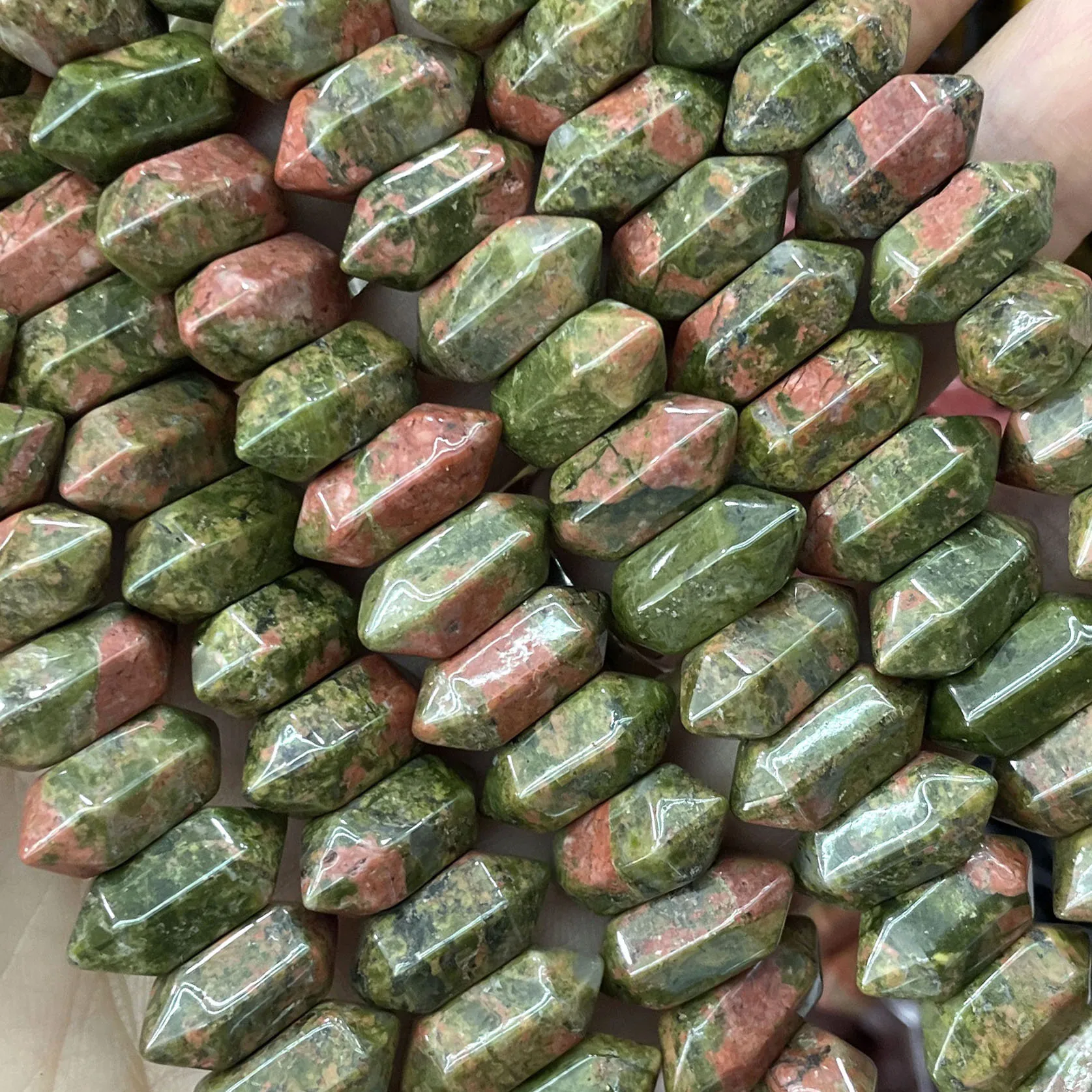 Naturstein Sechseckige Topas Gelbe Jade Lose Zwischenperlen für Schmuckherstellung DIY Halskette Armband Zubehör 8X16MM – Detail 9