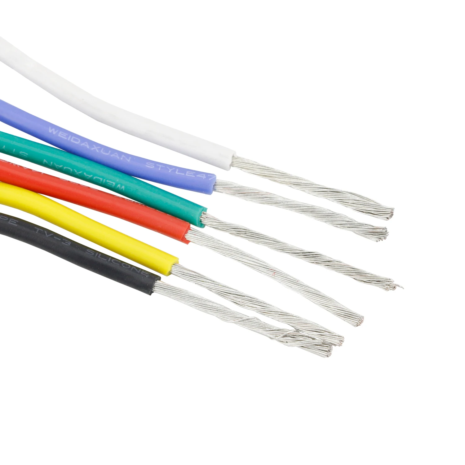 5Meters/Lot Heat-resistant Soft Electrical Silicone Wire Cable UL3239 8 10 12 14 16 18 20 22 24 26 28 30 AWG