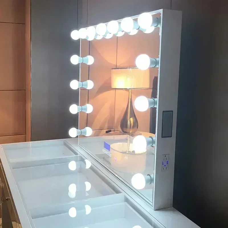 

Netizen Dressing Tables Light Luxury Pink Ins Style Makeup Table Light Bulb Studio Dressing Table One Piece Cabinet