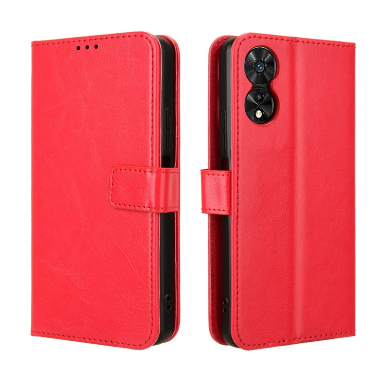 ل TCL 505 الوجه المضادة للسقوط جراب هاتف جلدي عدم الانزلاق مع الحبل حامل حامل ل TCL 505 الأعمال المحفظة كليب