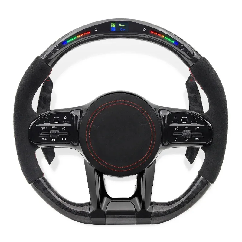 

For Mercedes Benz AMG Forged LED Car Steering Wheel W205 W213 W222 W204 W221 CLA GLC GLB GLS GLE E63 S63 C63 S500 E300 E220d