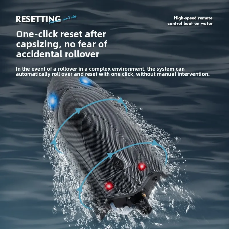 Giocattolo modello di barca di velocità RC a scala intera con barca a getto turbo per barca a velocità dell'acqua FY011 recentemente aggiornato