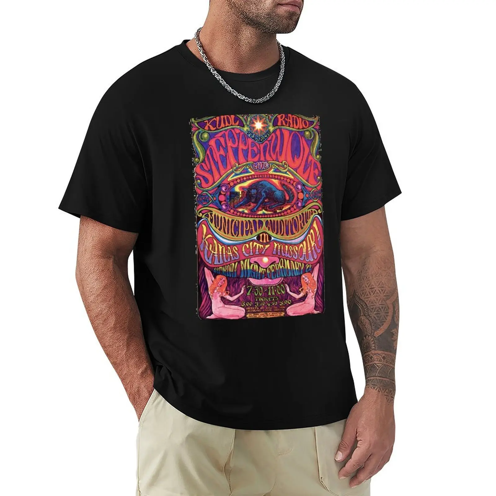 Steppenwolf poster. T-Shirt oversized graphic tee blacks boys animal print custom t shirt heavy weight t shirts for men