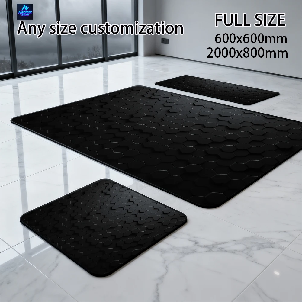 لوحة ماوس سوداء مخصصة لوحة ماوس كبيرة جدًا 900x1000 1100x600 حصير كمبيوتر 1200x600 حصيرة مكتبية 140X50 بالحجم الكامل مع الخياطة #4