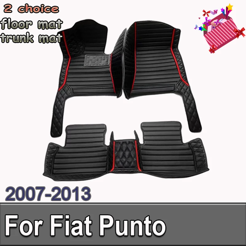 

Custom Made Leather Car Floor Mats For Fiat Punto 2007 2008 2009 2010 2011 2012 2013 Carpets Rugs Foot Pads Accessories