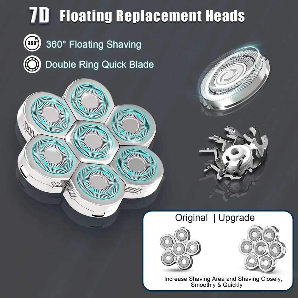 A84G-7D Electric Shaver Replacement Head L Waterproof Razor Blade Flexible Cutter Floating Face Beard Shaver Blade Head