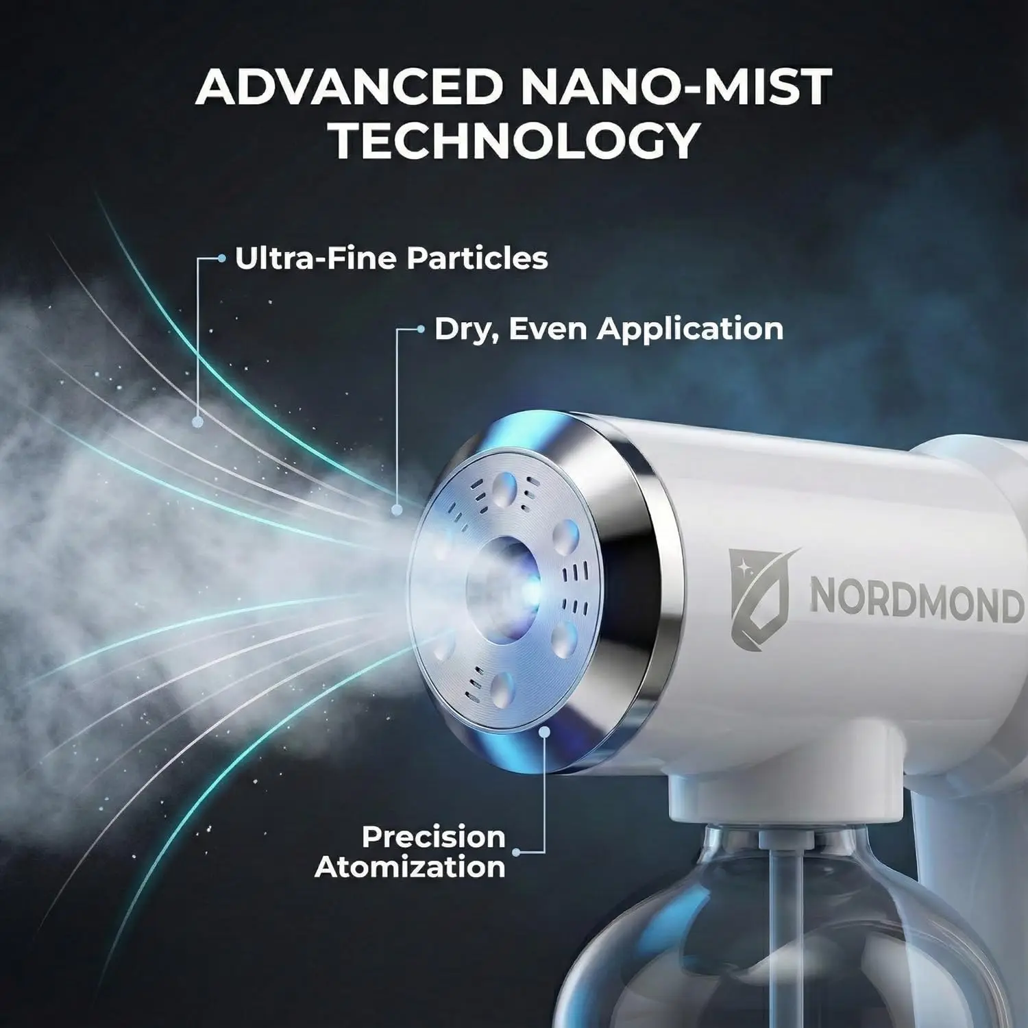 مبيد مطهر لاسلكي احترافي - رذاذ ULV مع ضوء أزرق - بخاخ مطهر قابل لإعادة الشحن للمنزل والأعمال