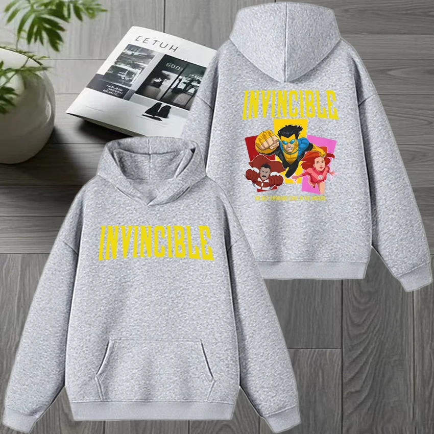 Hot Sale Invincible harajuku mode Grafische Winter Hoodies Mannen vrouwen comics populaire Fleece Sweatshirt Unisex Casual truien