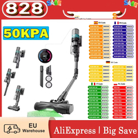 Proscenic P16 50Kpa Suction Cordless Stick Vacuum Cleaner 55 Mins Run Time 180 °   Bendable Wand Anti-Tangle Floor Brush Blue