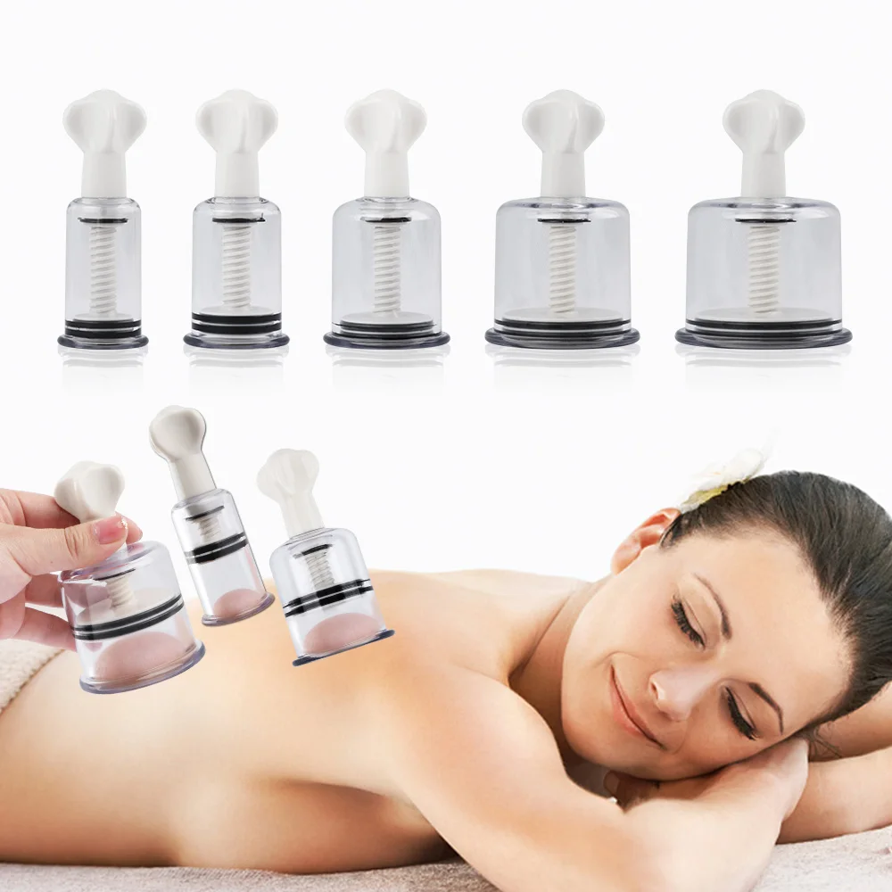 1/5pc Vacuum Suction Cupping Cup Nipple Enhancer Massage Vacuum Cans Plastic Enlarger Suction Enlarger Body Breast Massager Cups