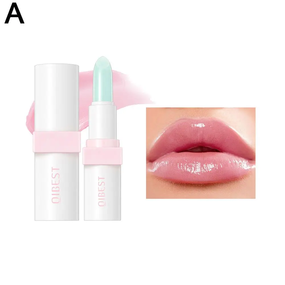 Natural Lip Balm Moisturizing อุณหภูมิเปลี่ยน Gloss ลิปสติก Lip Plumper ริมฝีปากเส้นสีแต่งหน้า Tint Lip ช่วยลด T6Y4