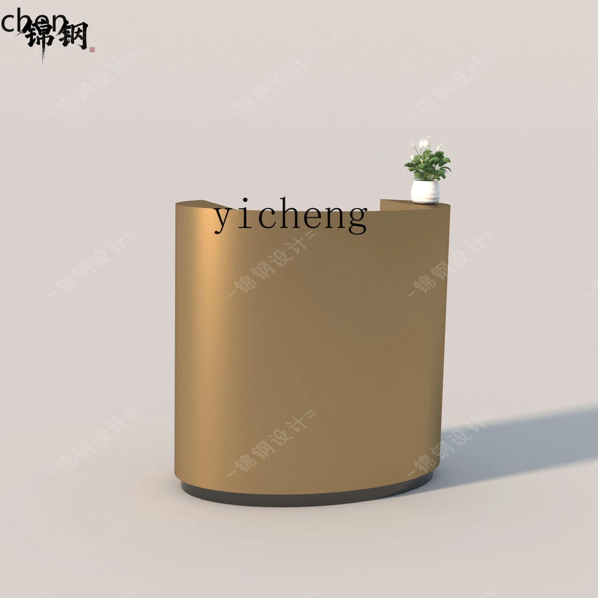 

D16- stainless steel checkout page clothing store showroom company reception desk beauty salon store cabinet