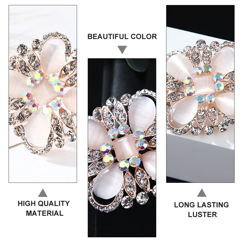 Spilla occhio di gatto Maglione Spille con strass per donna Spilla Costume da donna Gioielli Elegante bouquet da sposa