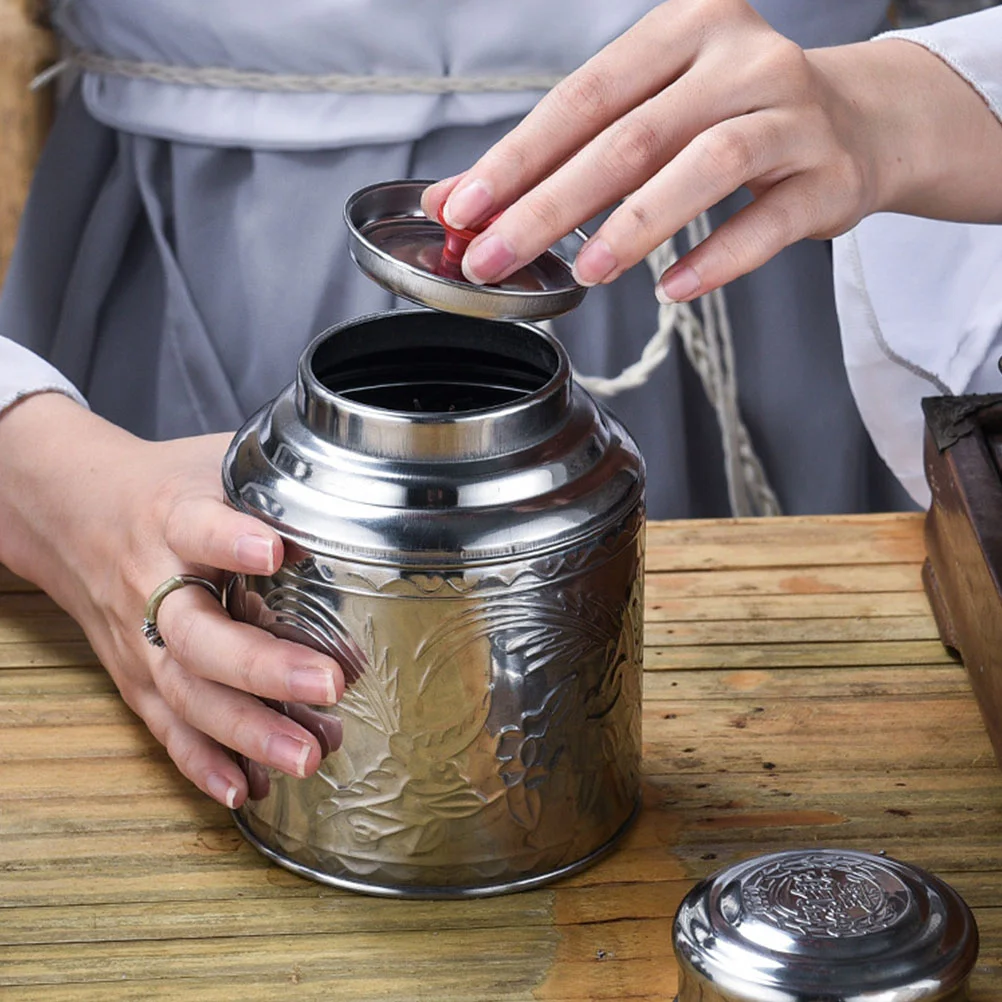 Tea Gift Container Jar Canister Kettle Kitchen Storage Stainless Steel Metal Miss Coffee Sugar Canisters