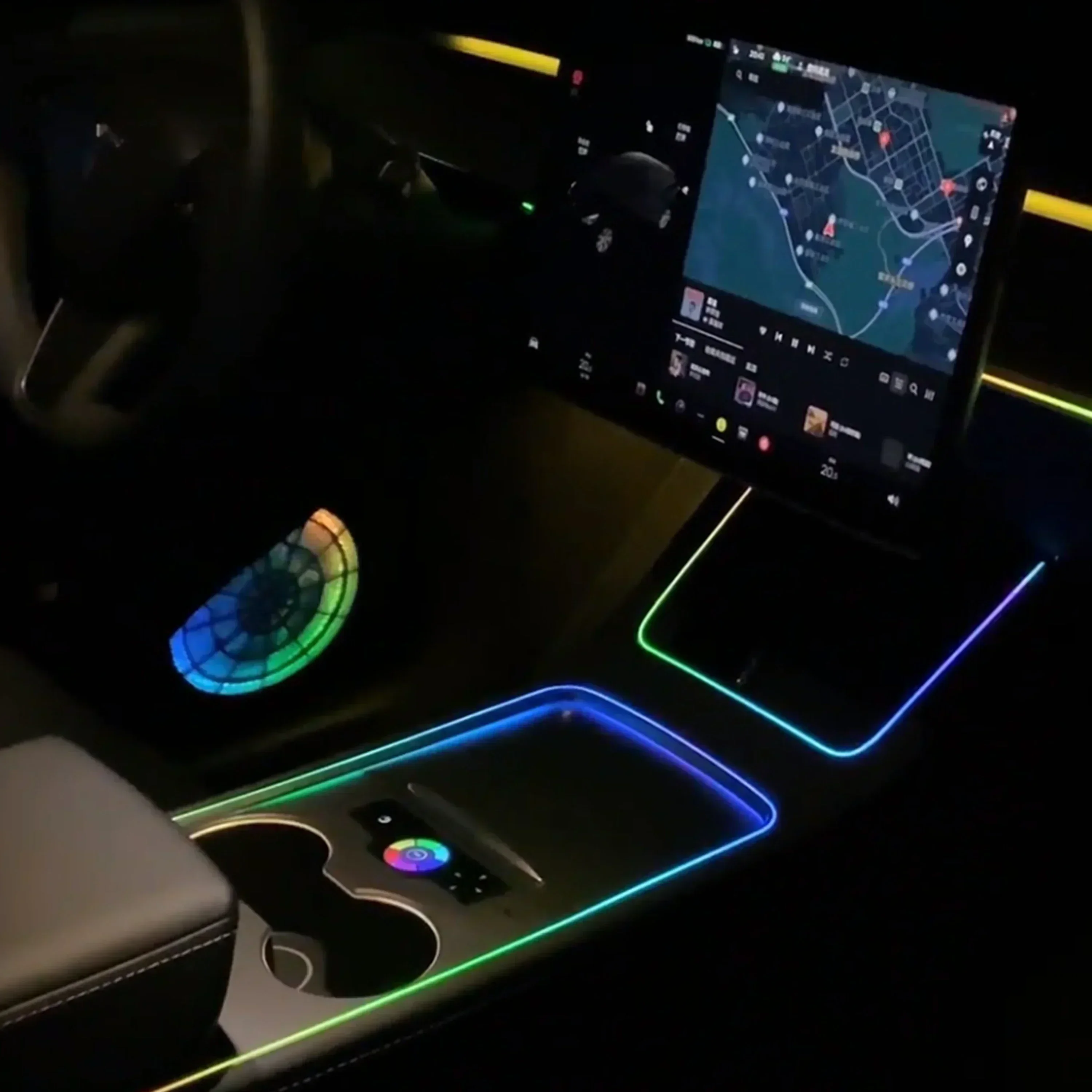 2025 Model Y Factory Direct Sales of High Quality Ambient Light Car Interior Led Magic Color 24 Lights for Tesla Model Y