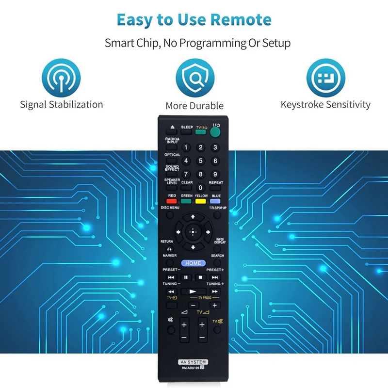 RM-ADU126 Replace Remote Control For Sony Blu-Ray Disc/DVD Home Theater System 1-489-835-11 BDV-B1 HBD-B1 SA-WSB1 Accessories