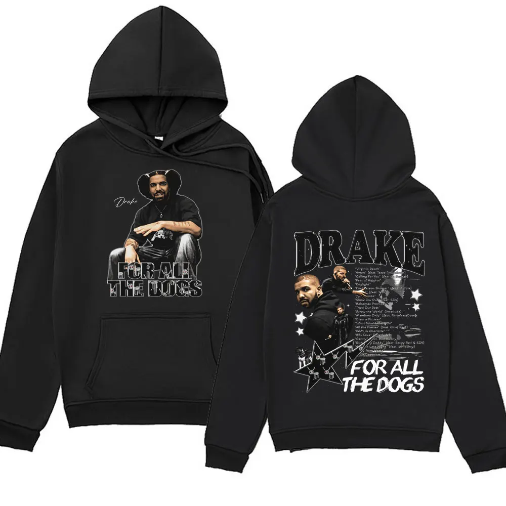 Raper Drake Album Printed Hoodie mężczyźni kobiety Moda 90s Vintage Oversized Pullovers Jesień i zima Hip Hop Nowość w bluzach