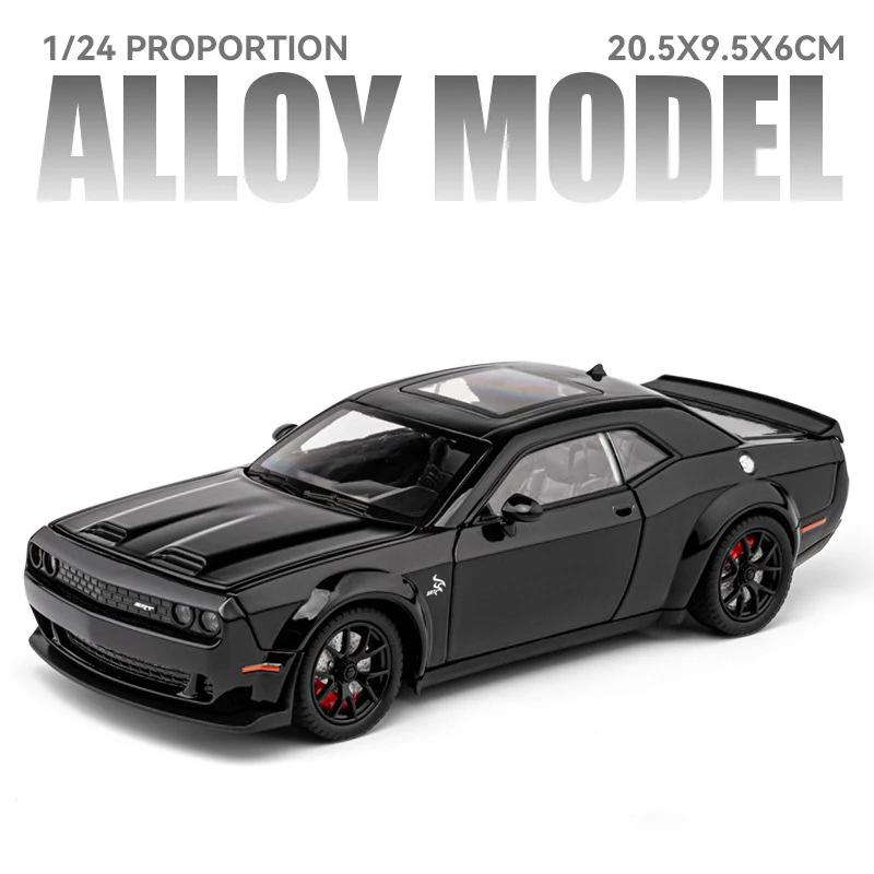 1:24 Dodge Challenger Hellcat Redeye Alloy Model Car Toy Diecasts Metal Casting Sound and Light Car Toys For Children Vehicle