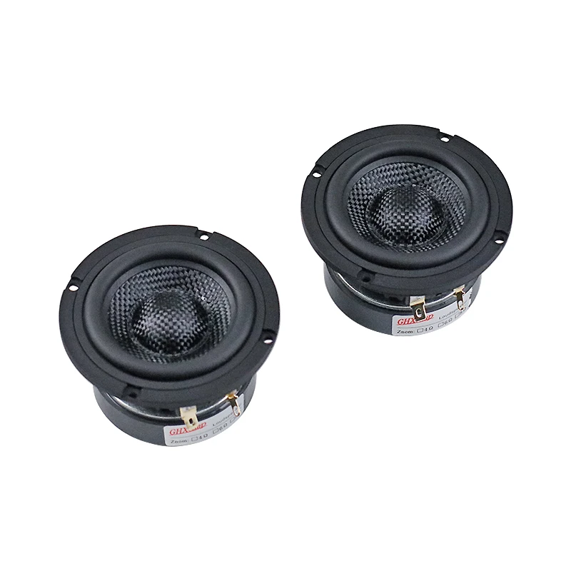 GHXAMP 3 inch 25W Mid Bass Speaker High-power High Fidelity Fiberglass Woven Basin Long Stroke Subwoofer 90mm 2PCS