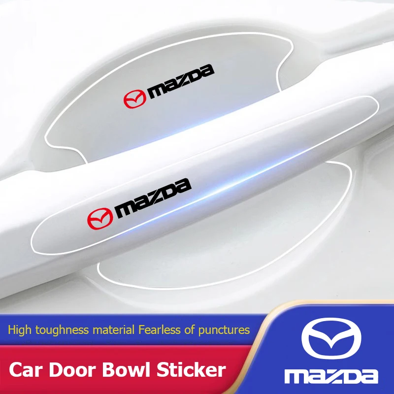 8Pcs TPU Car Door Handle Film Anti Scratch Stickers Decal For Mazda 6 2 3 CX50 CX60 BT-50 CX5 CX30 MX-5 CX3 CX8 Atenza CX80 CX70