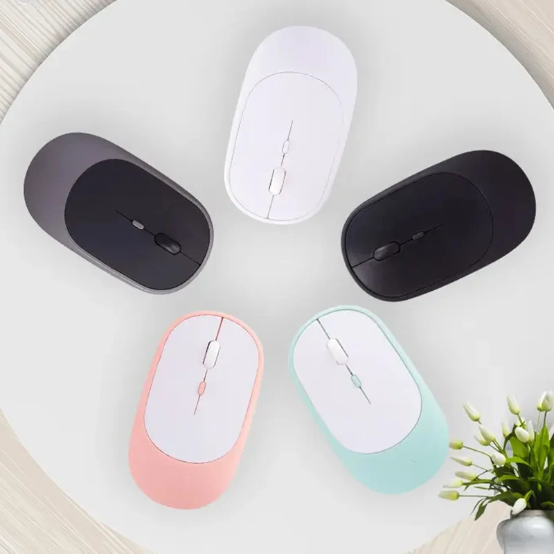 USB für Bluetooth Wireless Dual-Mode-Maus, hochwertiger Blue Tooth für den Bürogebrauch, LED, universelles Design für Computer, Tablet, MacBook