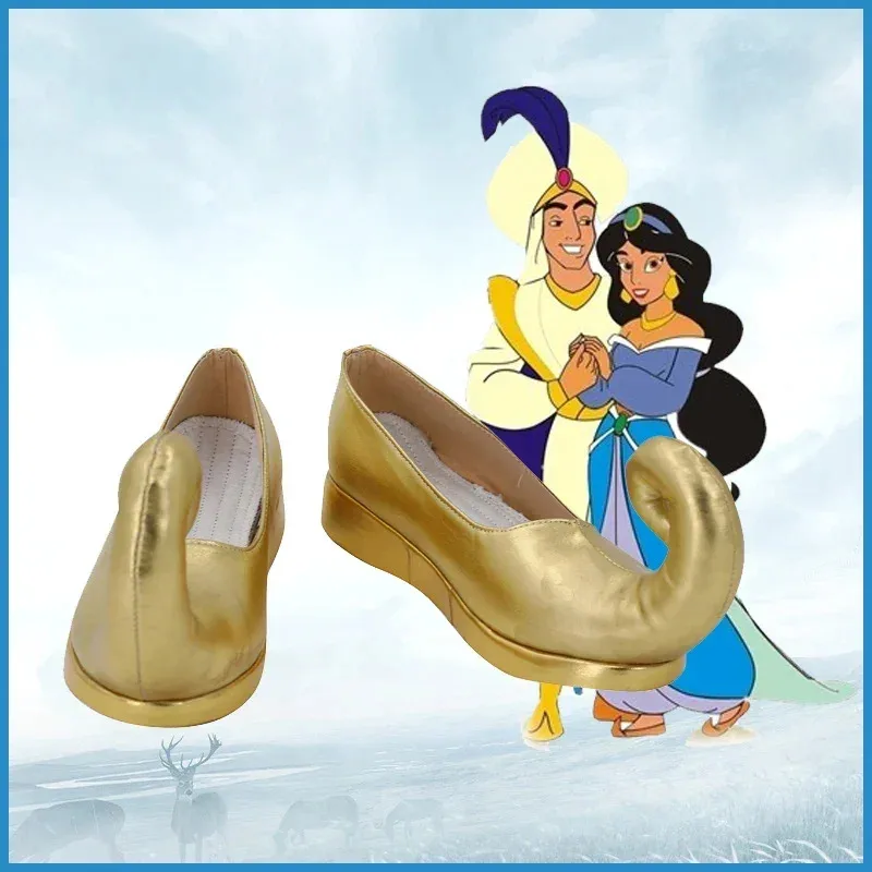 2025 12 Aladdin anime golden Jasmine shoes female Pu boots