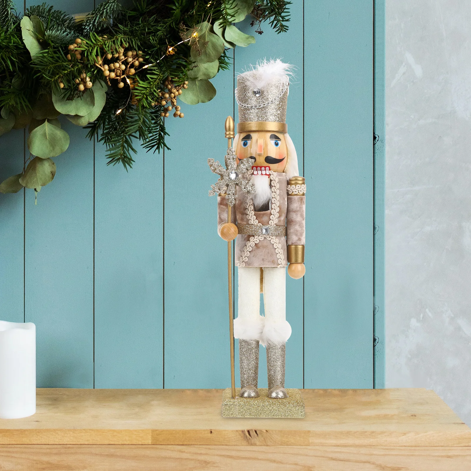 

Christmas Nutcracker Decor Xmas Wooden Nutcracker Tabletop Ornament Premium Craftsmanship Safe Home Hotel Restaurant