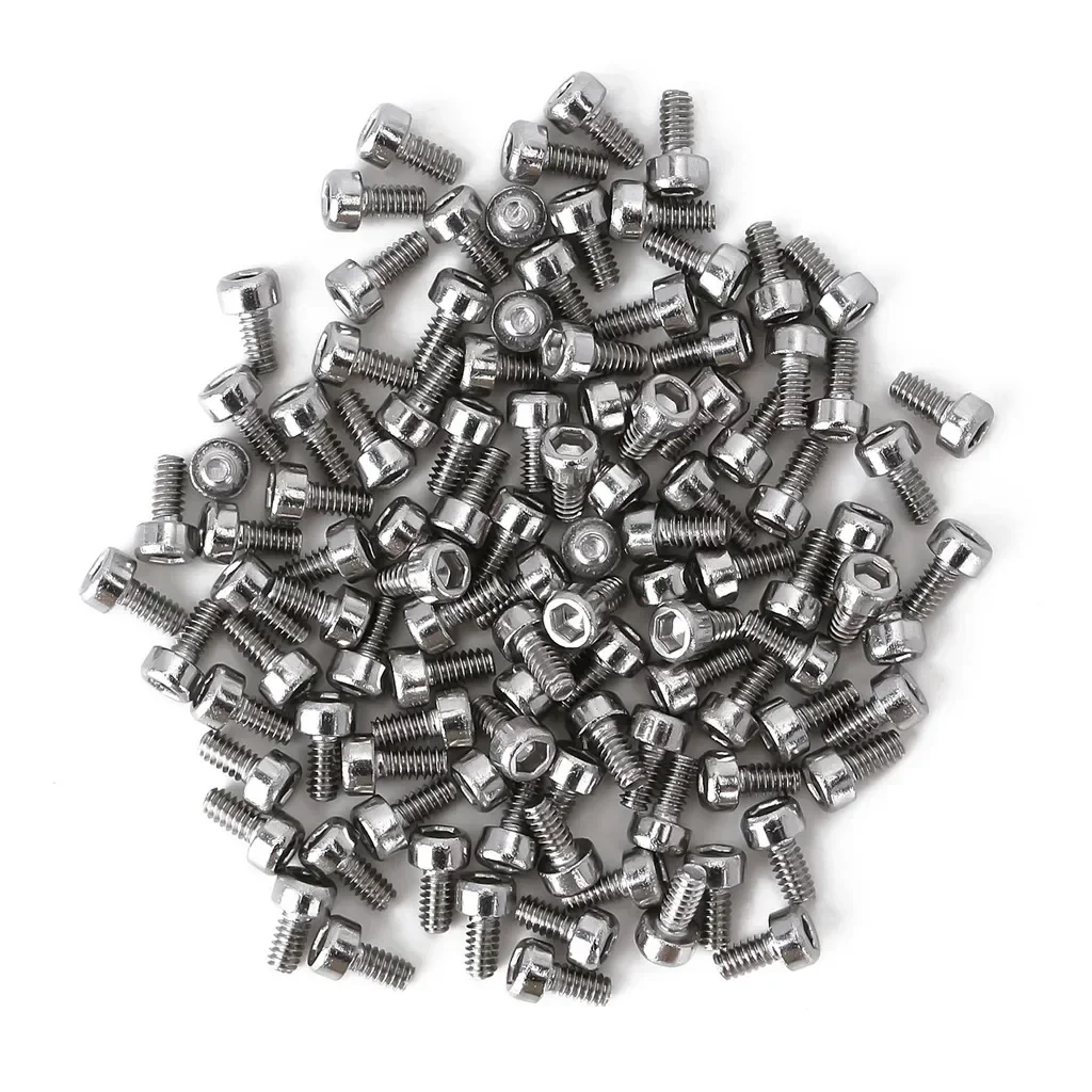 100Pcs M1.4 Metal Hex Socket Screws Fit 1.0" Wheel Rims for 1/24 RC Car Crawler Axial SCX24 Upgrade Parts